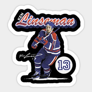 Ken Linseman Edmonton Retro Script Sticker